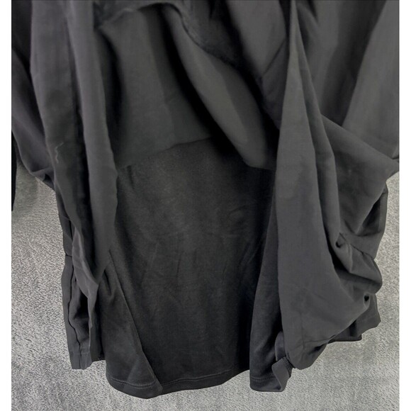 Divided H&M Small Black Long Bell Sleeve Open Tied Back Dress Sheath Witchy Goth - Picture 11 of 14